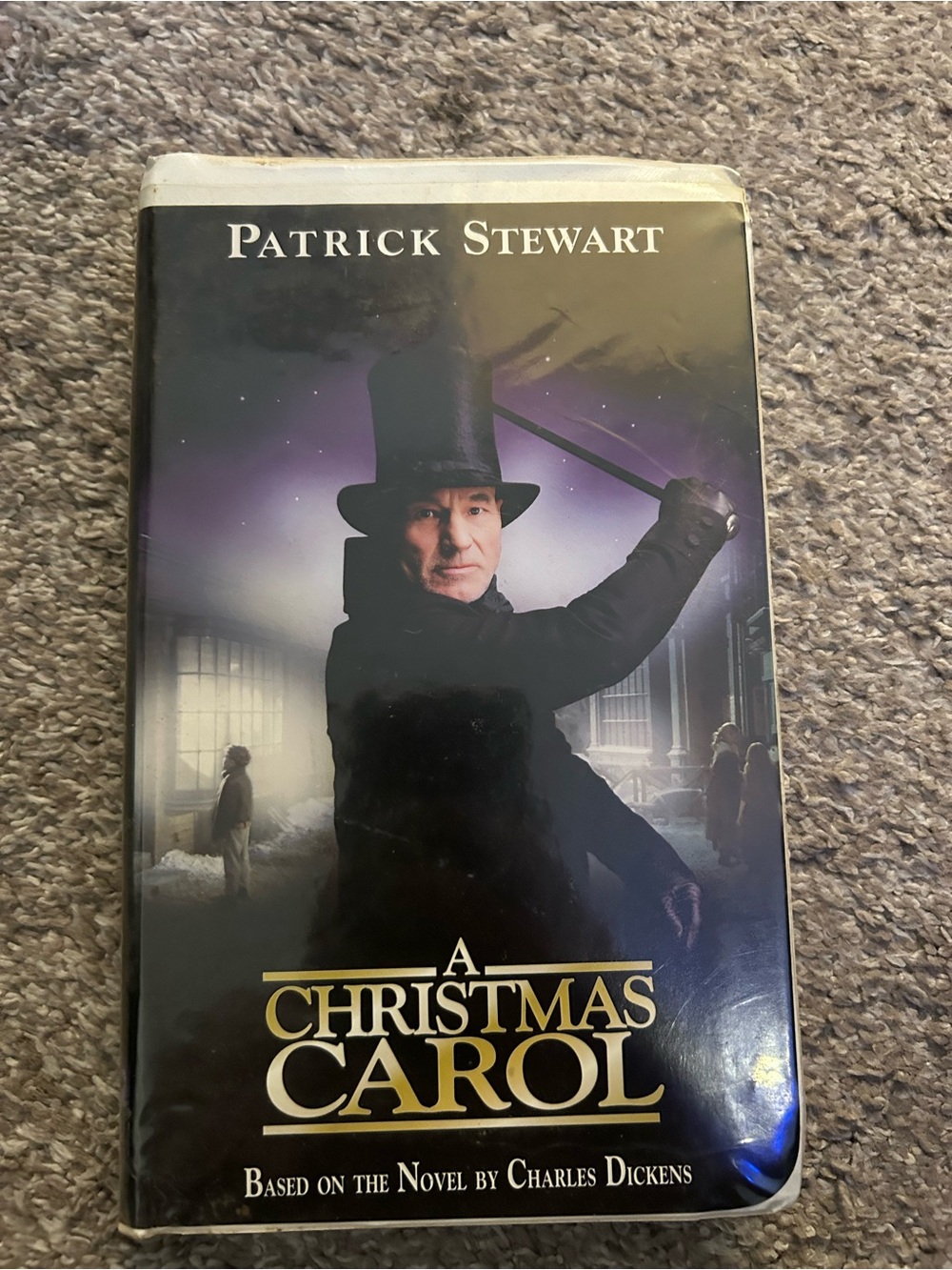A Christmas Carol VHS - Patrick Stewart - Black & Purple Cover